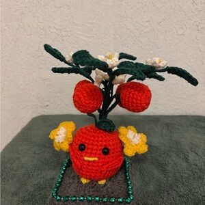 Handcrafted Crochet Orange Plant Decor Naranjo a crochet